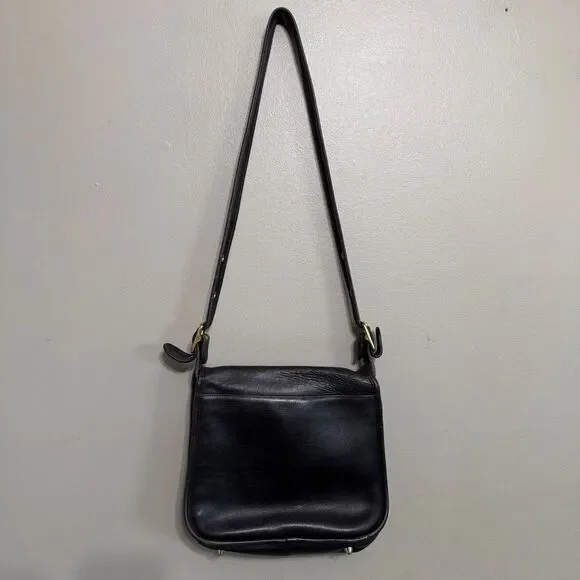 Coach 9525 Vintage Old Stewardess Black Leather Shoulder Bag - Picture 7 of 11